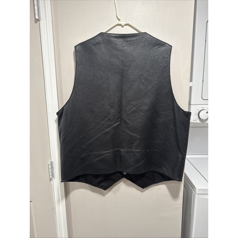 First Manufacturing Men's Western Buffalo Nickel Snaps Motorcycle Vest Size 4XL - Picture 2 of 9